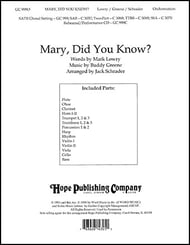 Mary, Did You Know? Instrumental Parts choral sheet music cover